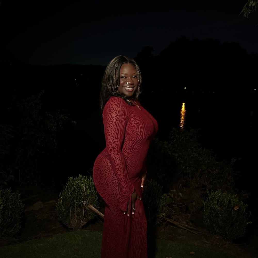 Burgundy lepoard print maxi dress